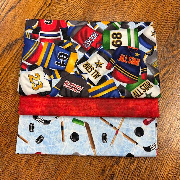 3 Yard Quilt Bundle - Hockey Trio