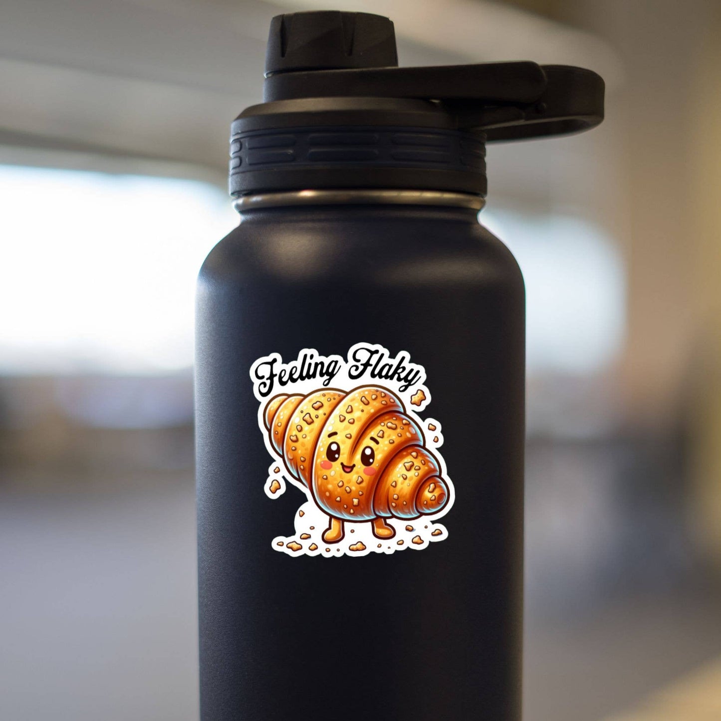 Cute Croissant - "Feeling Flaky" Sticker