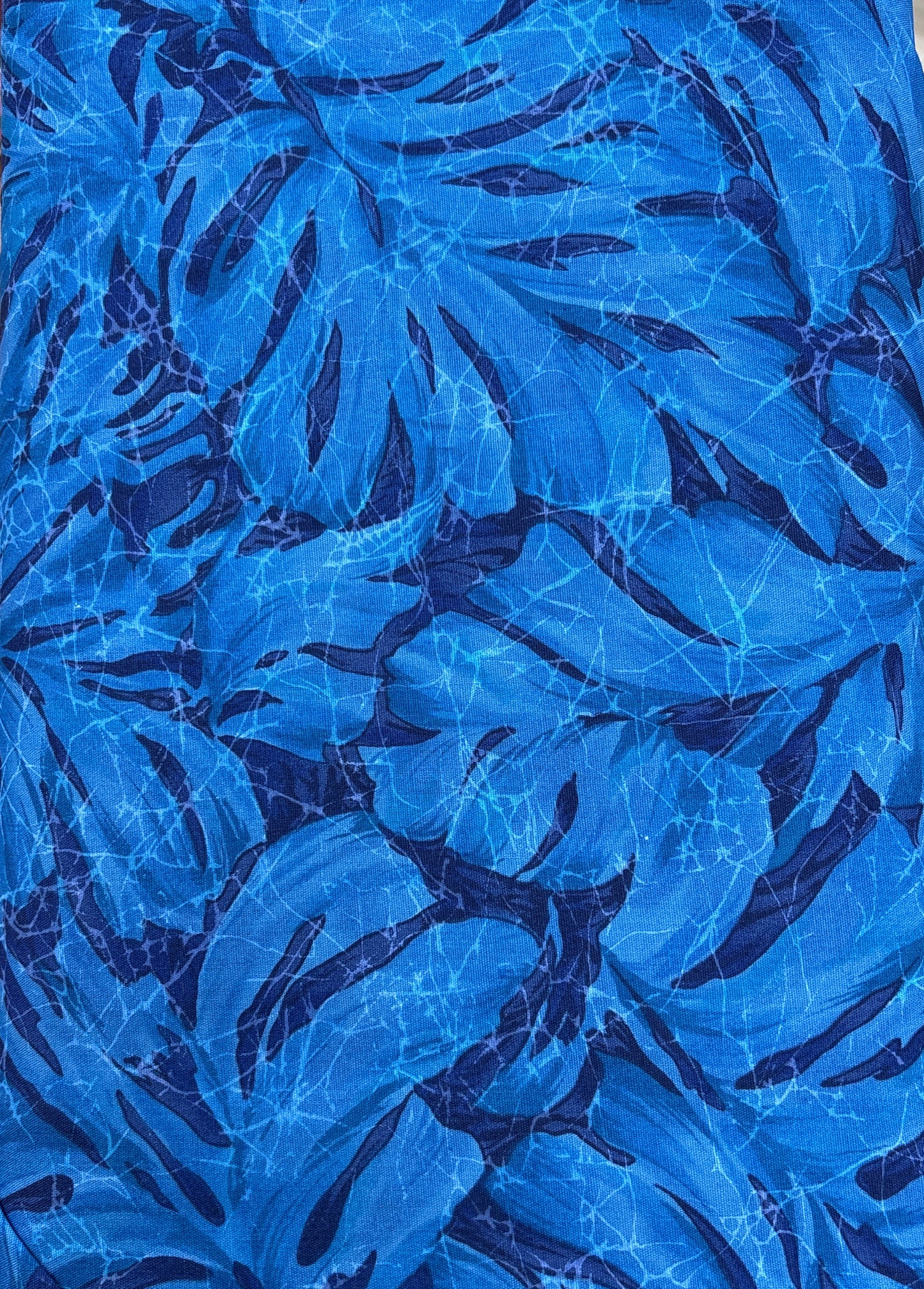 Cobalt Leaves - Robert Kaufman - Blue