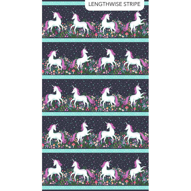 Unicorn Dreams - Border Print - Northcott