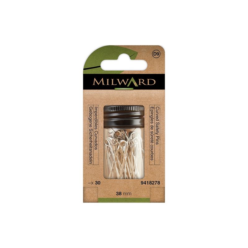 Curved Safety Pins - 38mm