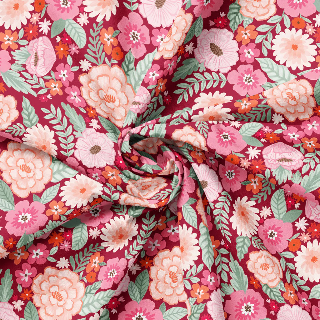 Blooming Hearts - Forever Blooms - Burgundy