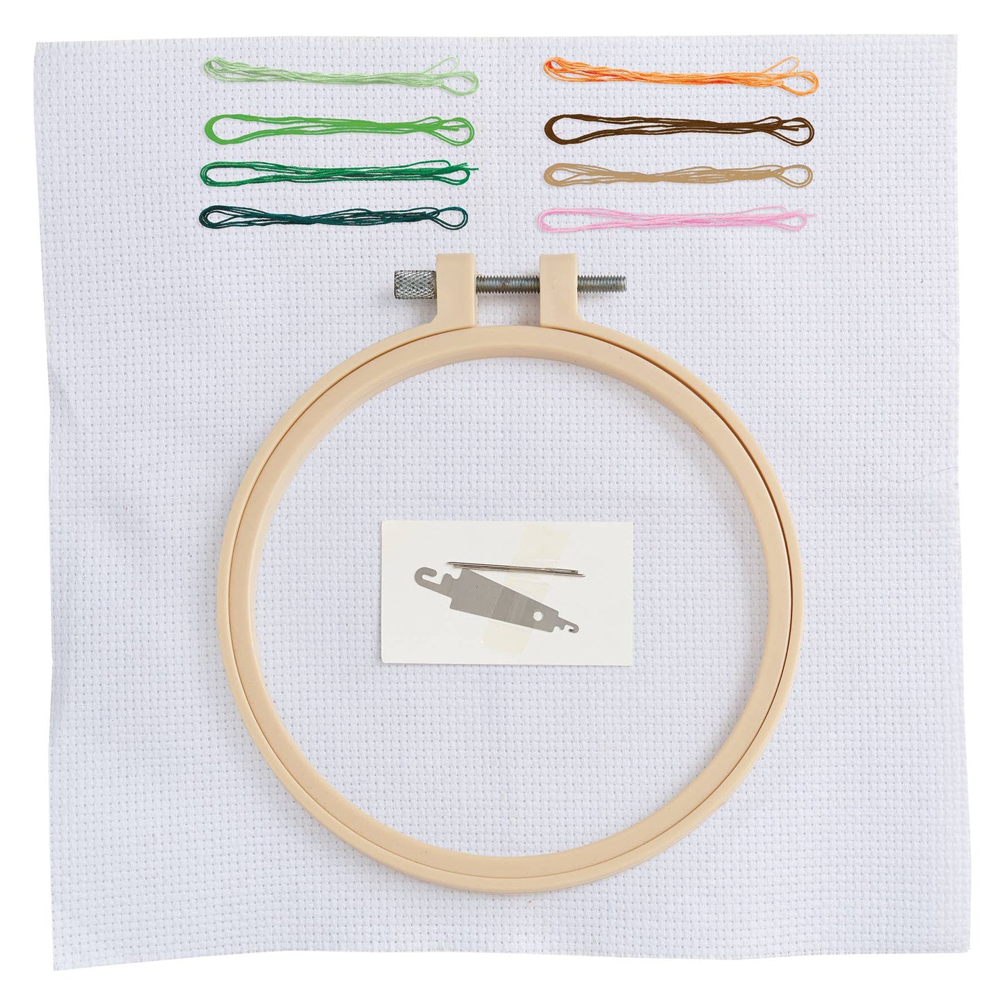 Simply Make Cross Stitch Hoop Embroidery Kit, Indoor Garden