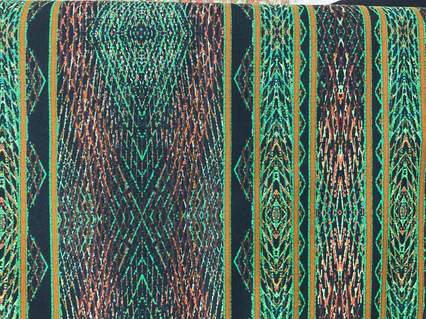 Green Geometric Stripes