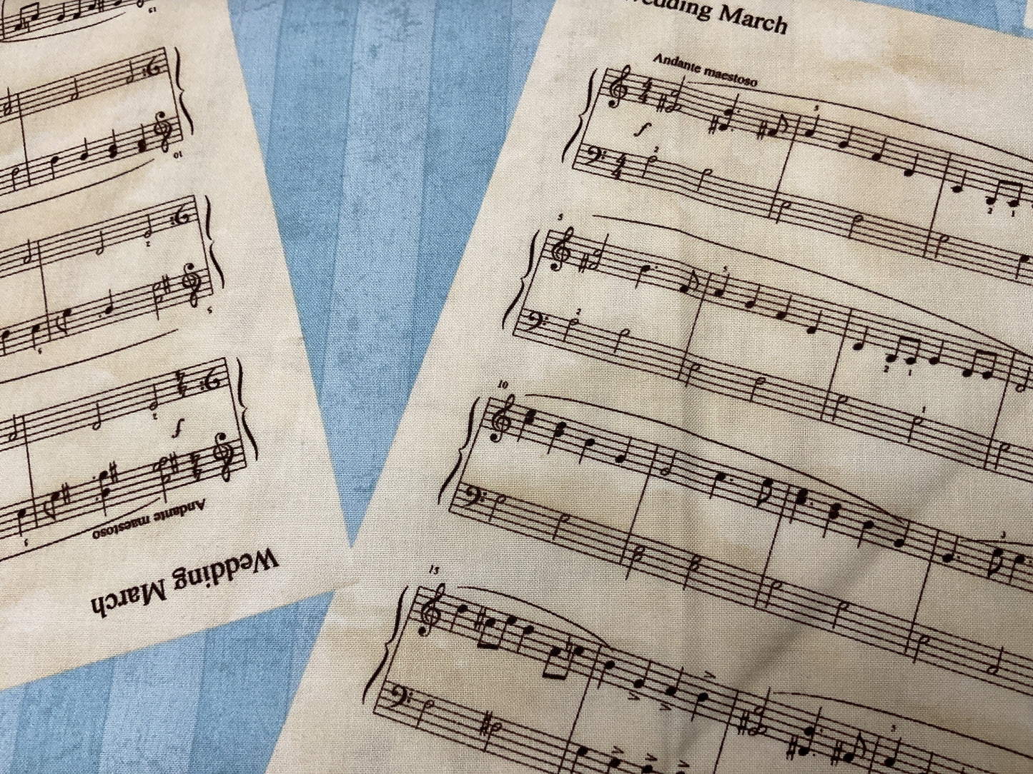 Wedding March Music Script - Blue Hill Fabrics
