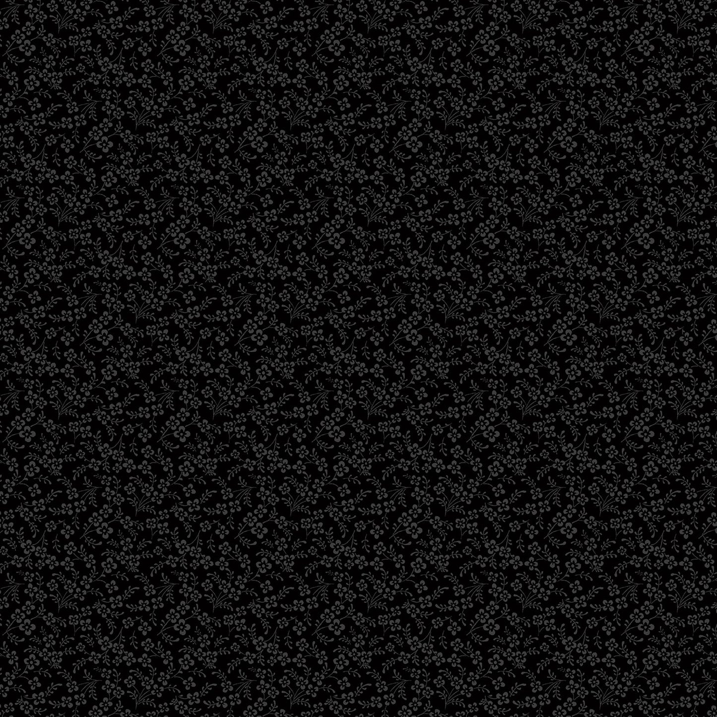 Monochrome - Teacup Blossom - Black on Black