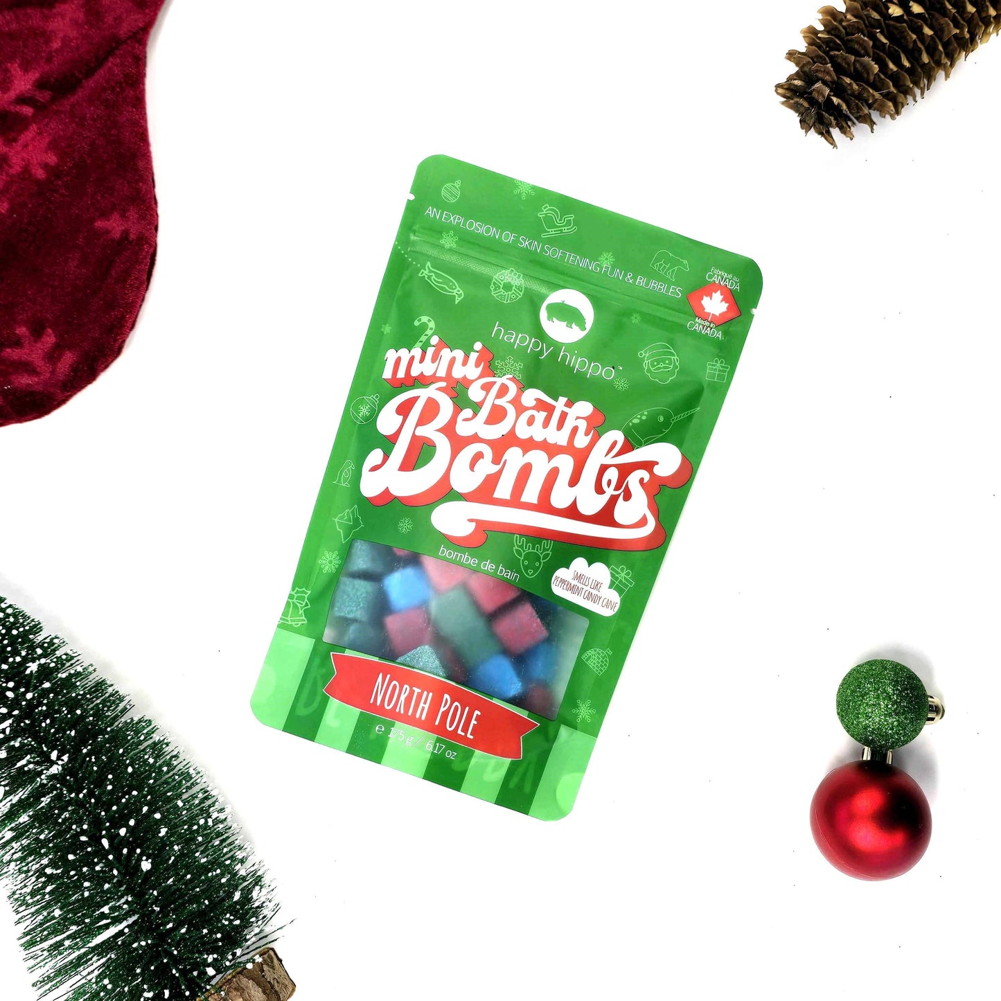North Pole - Mini Bath Bombs- Gift Bag