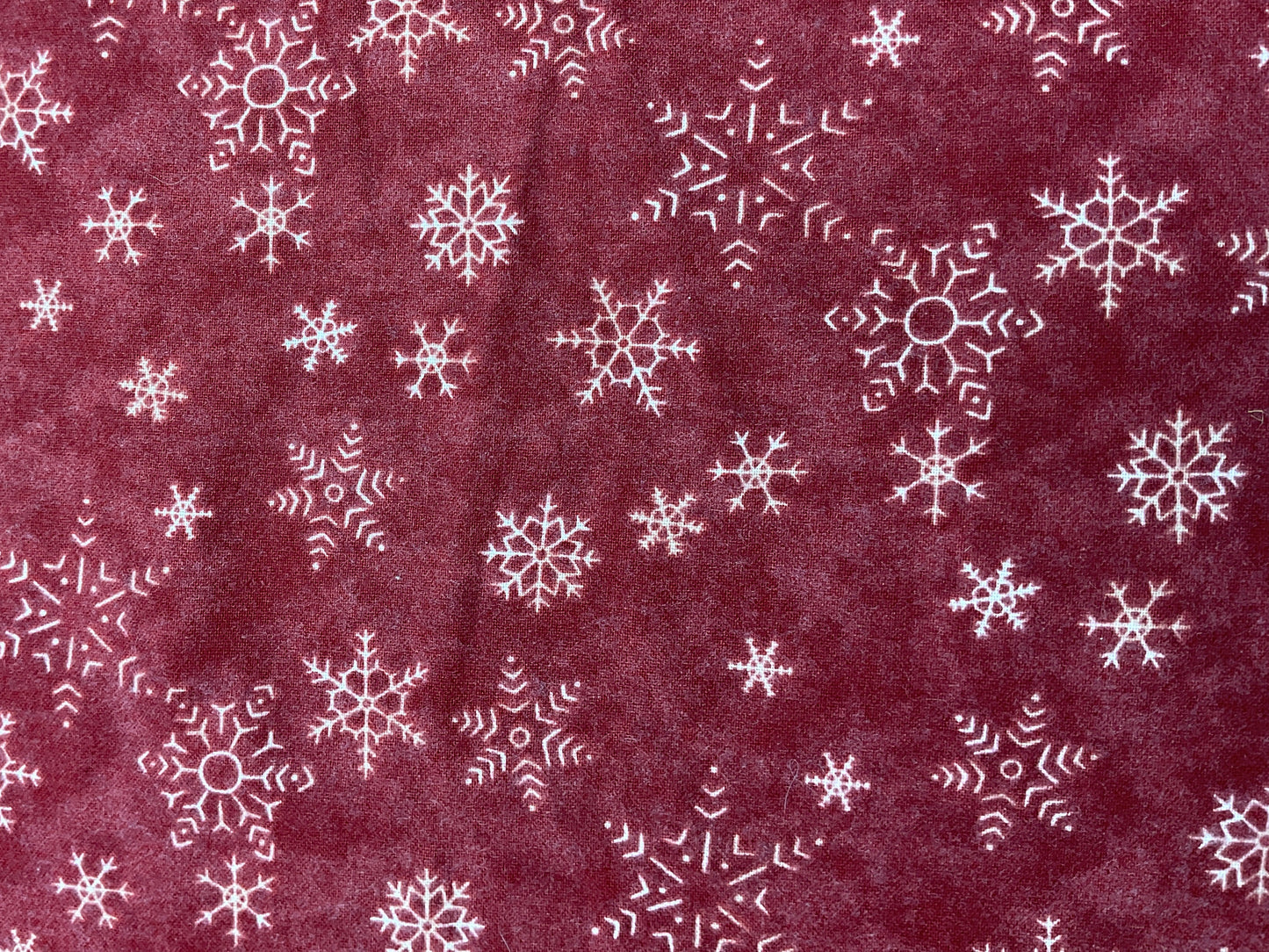 Flannel - Snowflakes on Red