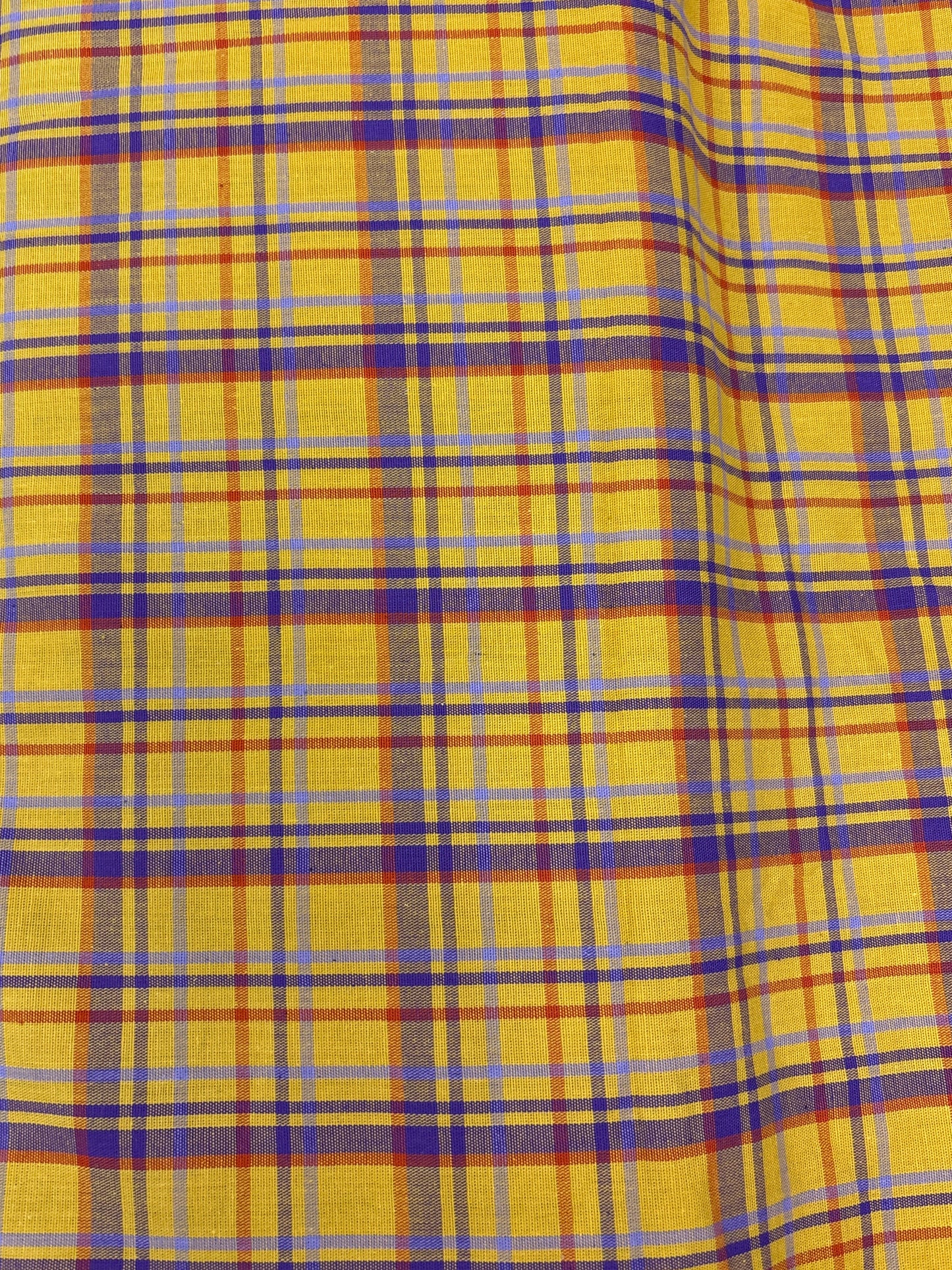 Homespun - 60” Width of Fabric - Yellow and Purple