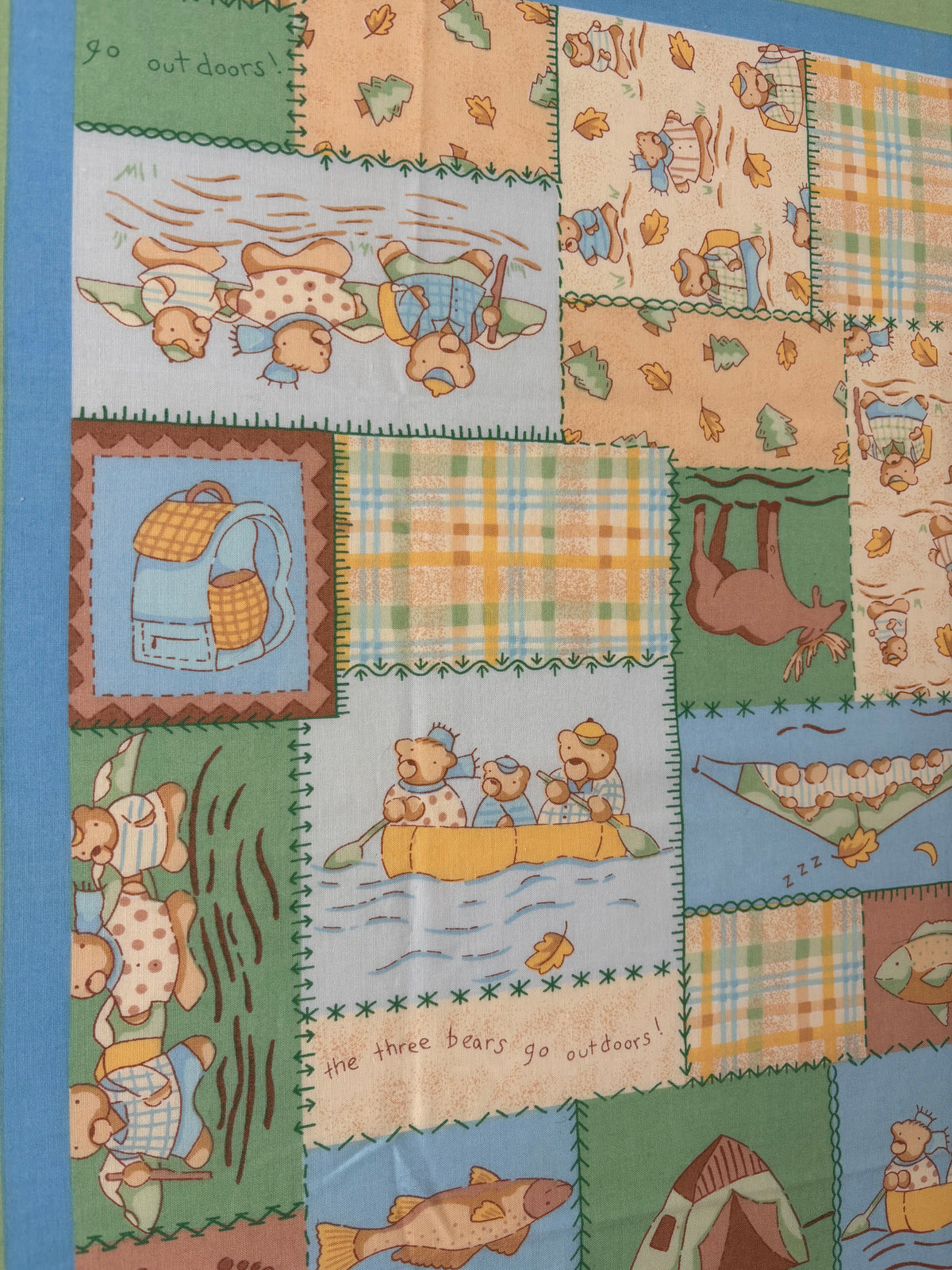 Restash #0114 - Panel - Vintage 3 Bears Go Outdoors Panel