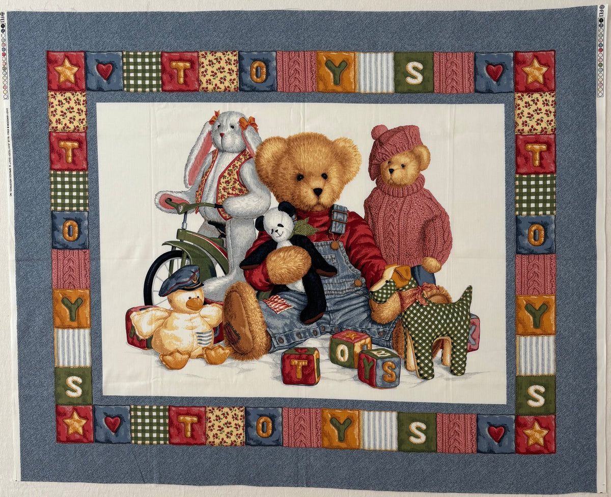 Restash #0123 - Panel - Vintage Blue Jean Teddy