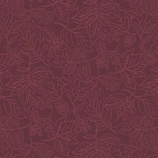 Rustle - Line Leaves - Maroon