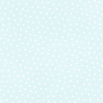 Little Lambies Woolies Flannel - Polka Dots - Light Aqua