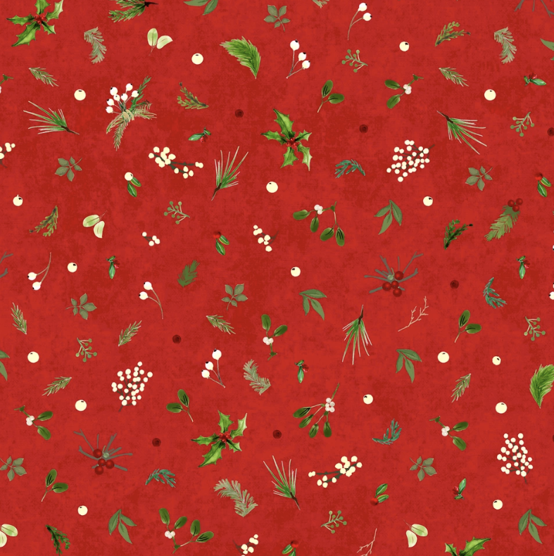 Winter Wreaths - Tiny Greenery - Red