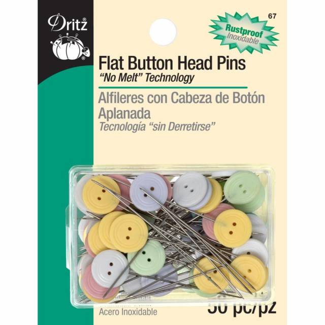 Dritz Button Head Pins - 50 piece