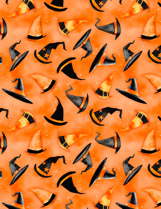 Spooky Tails - Witch Hats On Black - Wilmington