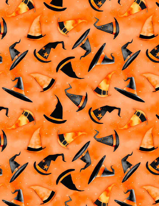 Spooky Tails - Witch Hats On Black - Wilmington