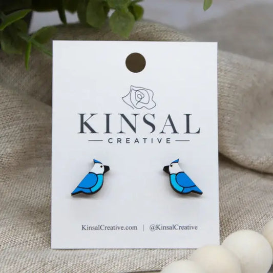 Kinsal Creative Earrings - Blue Jay