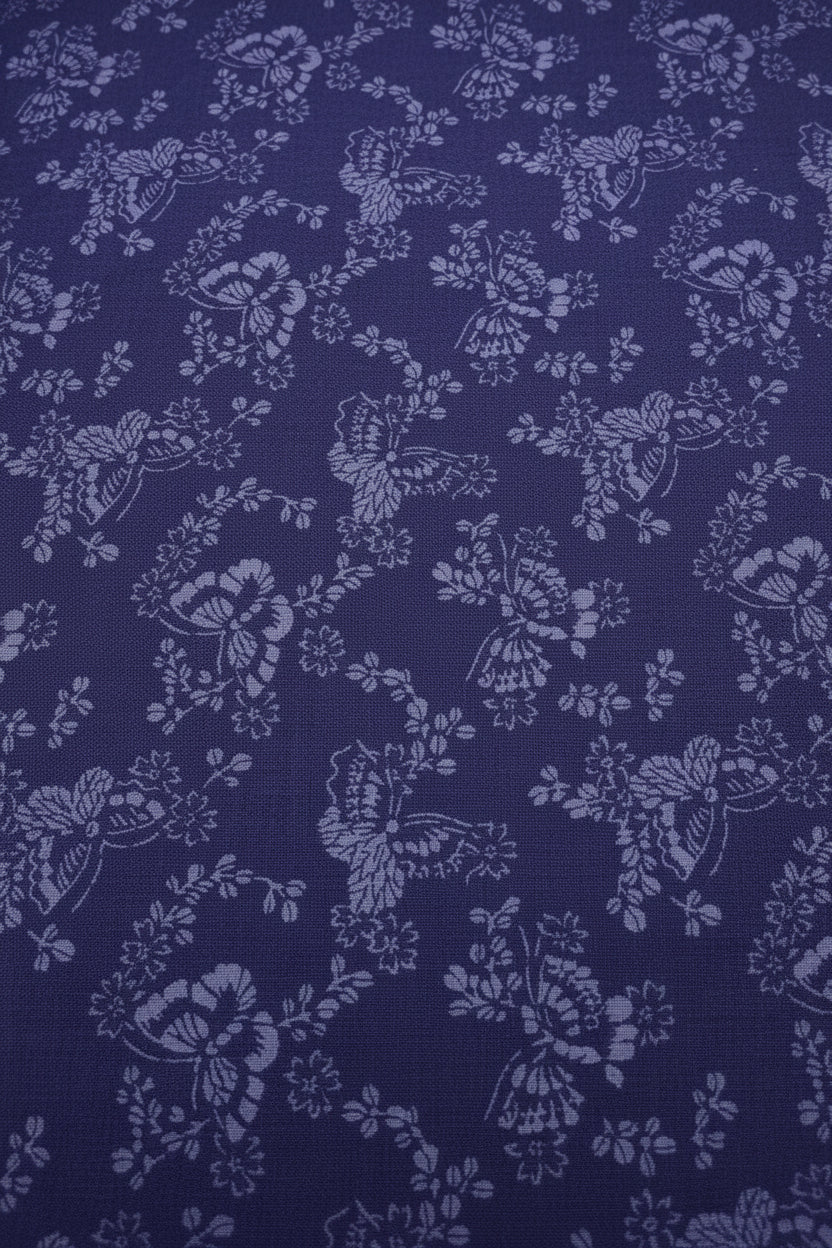 Floral pattern on a dark purple background