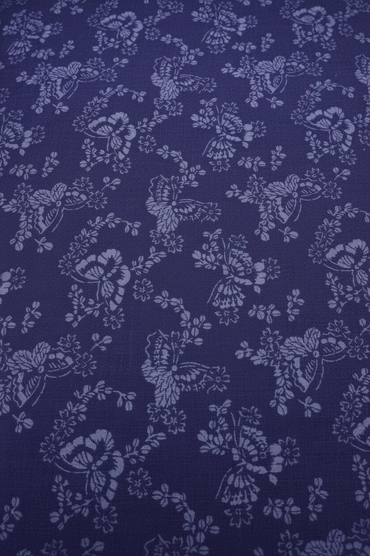 Floral pattern on a dark purple background
