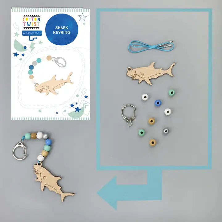 Make Your Own Shark Key Ring - Cotton Twist