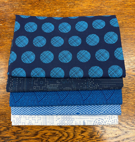 5 Yard Quilt Bundle - InkPerfect Indigo by AGF