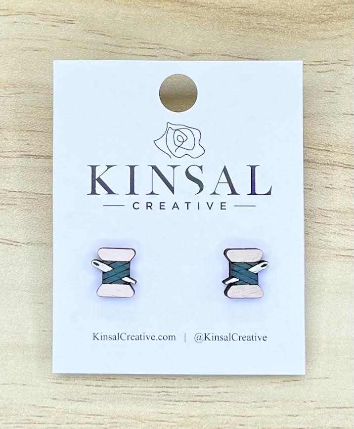 Kinsal Creative Earrings - Sewing Thread