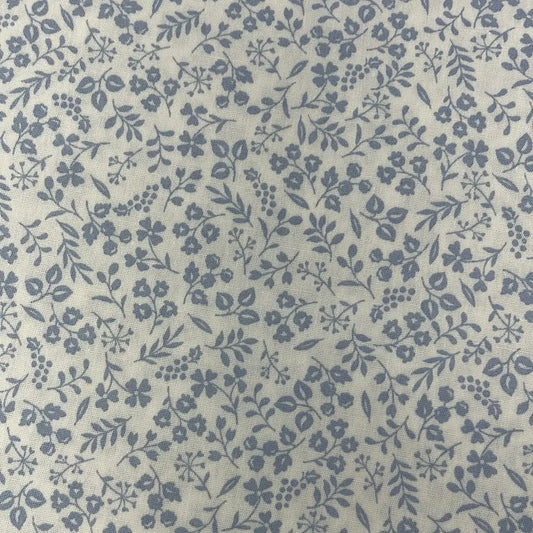 SevenBerry - Handworks- Light Blue floral on White