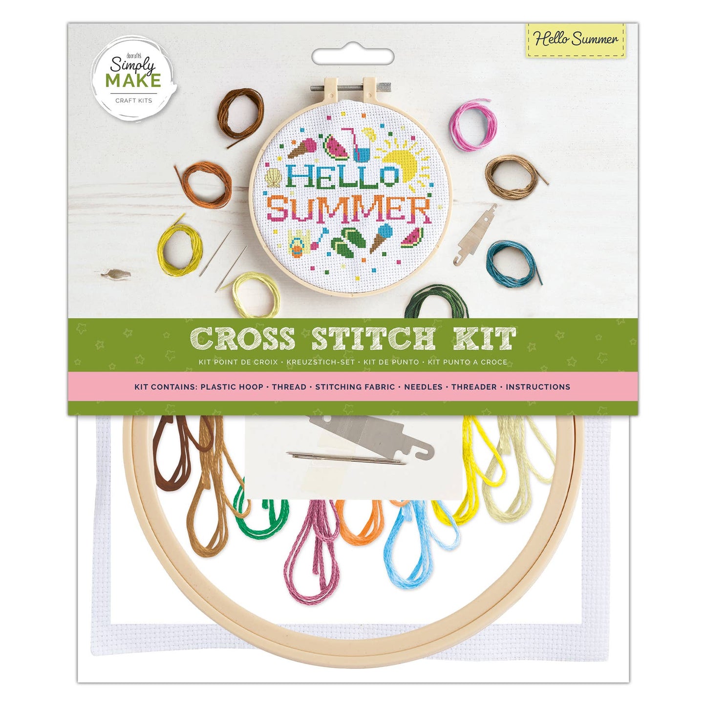 Simply Make Cross Stitch Kit - Hello Summer