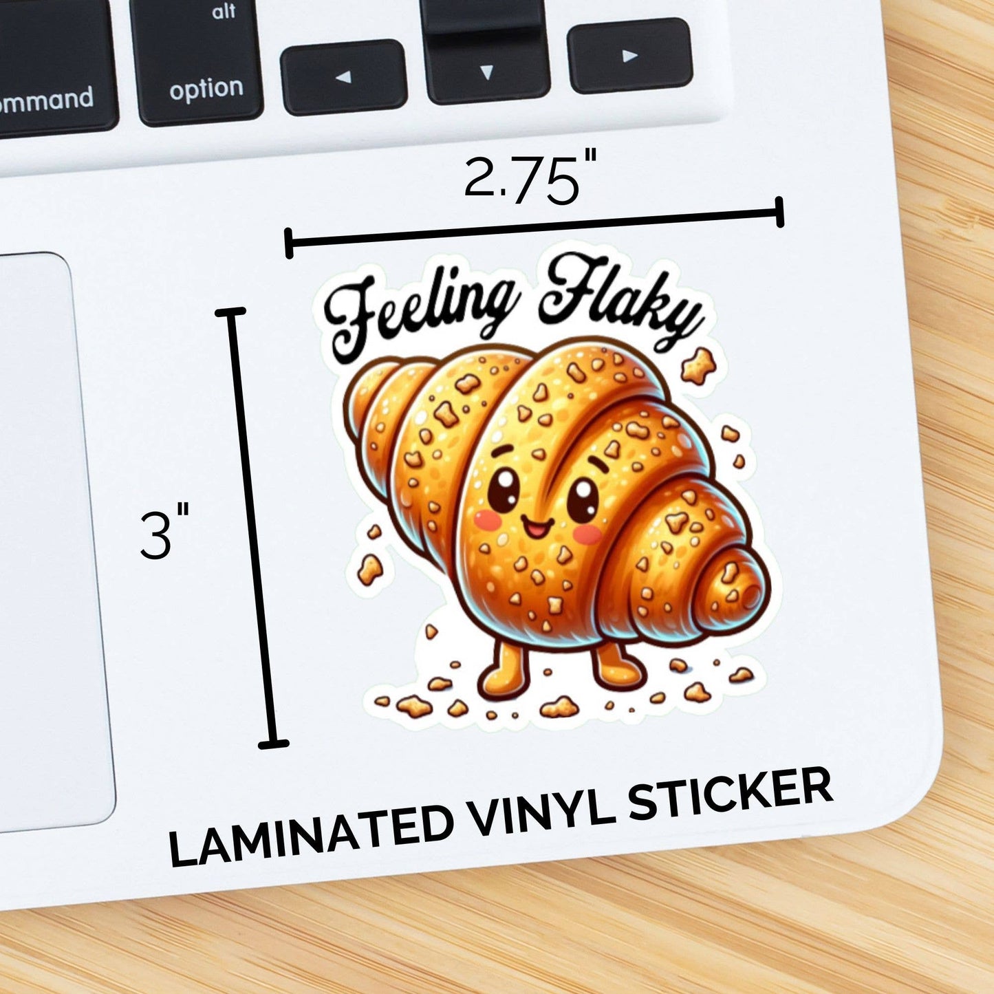 Cute Croissant - "Feeling Flaky" Sticker