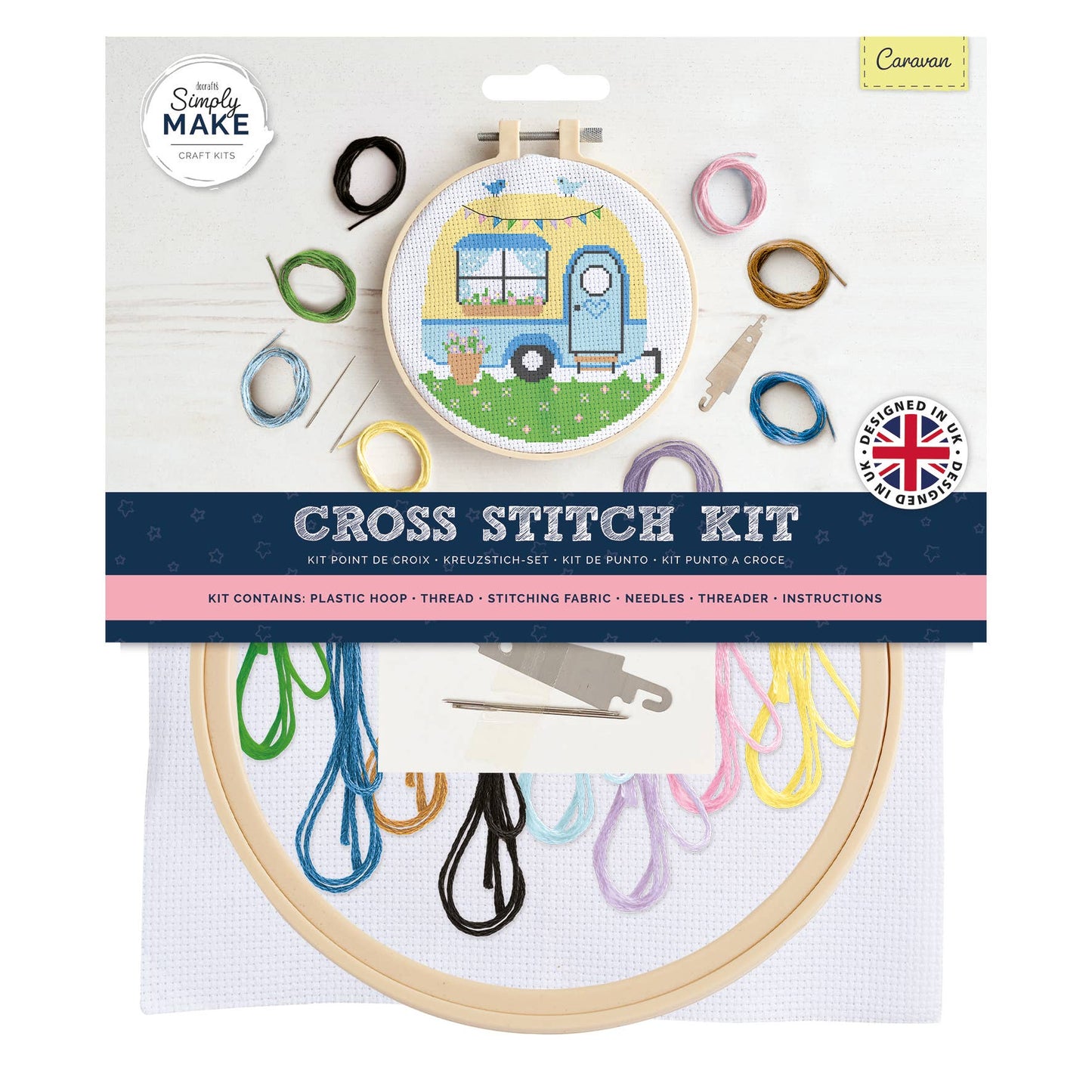 Simply Make Cross Stitch Craft Kit - Caravan Design