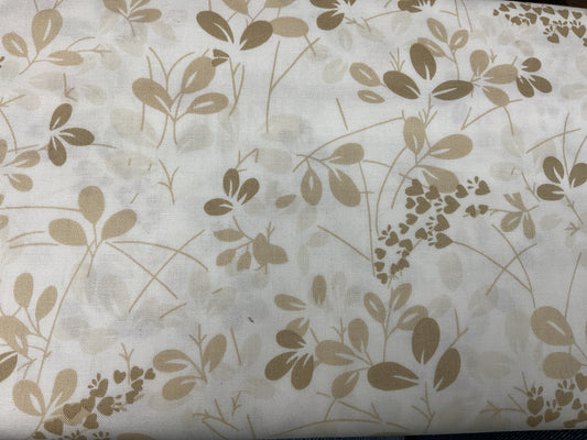 Leaves and Hearts on Cream - Maywood