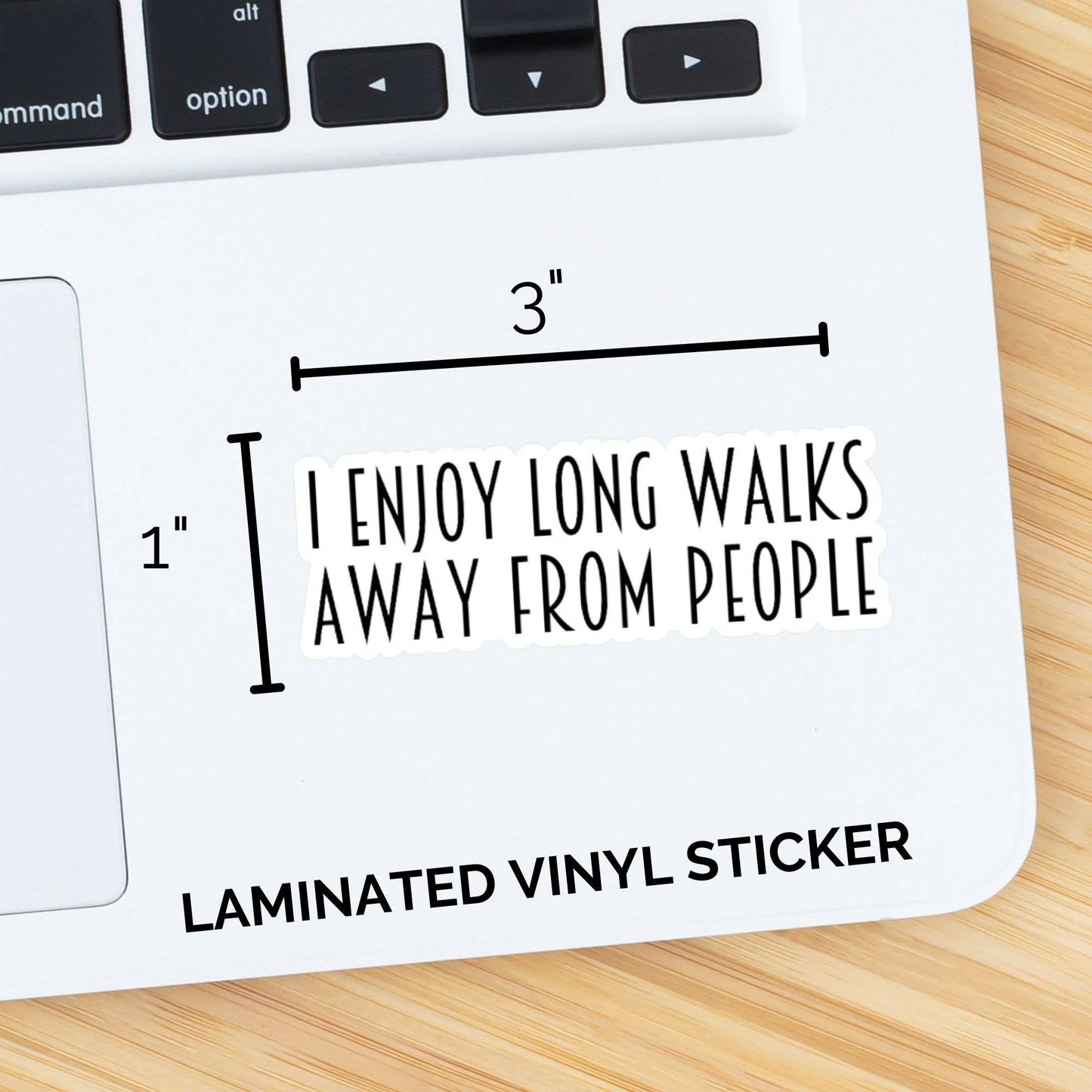 I Enjoy Long Walks Away From People Sticker