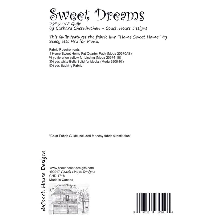 Sweet Dreams Quilt Pattern by Coach House Designs