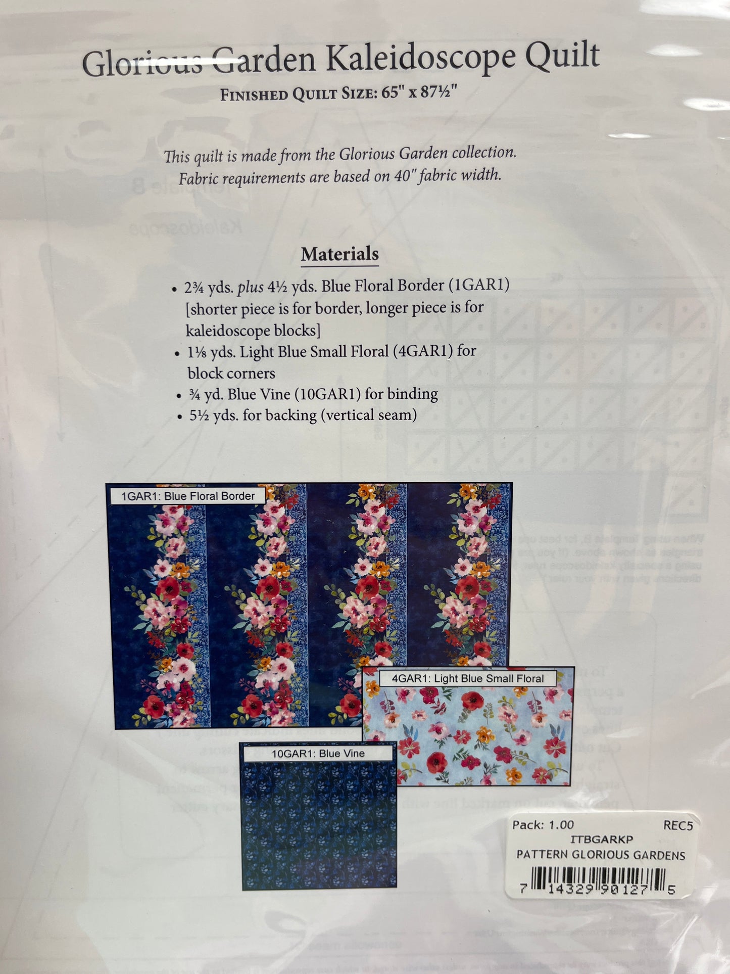 Glorious Garden Kaleidoscope Quilt Pattern