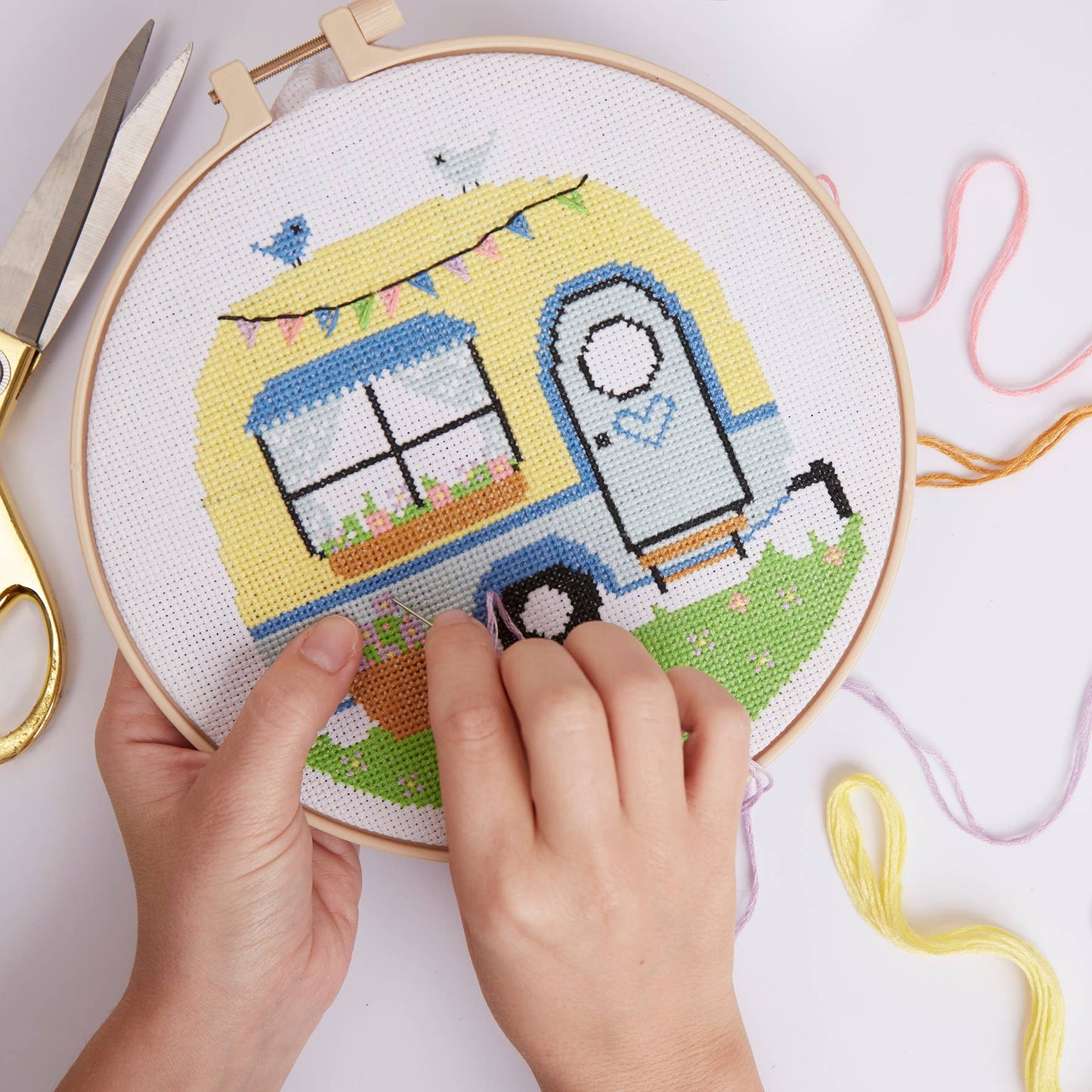 Simply Make Cross Stitch Craft Kit - Caravan Design