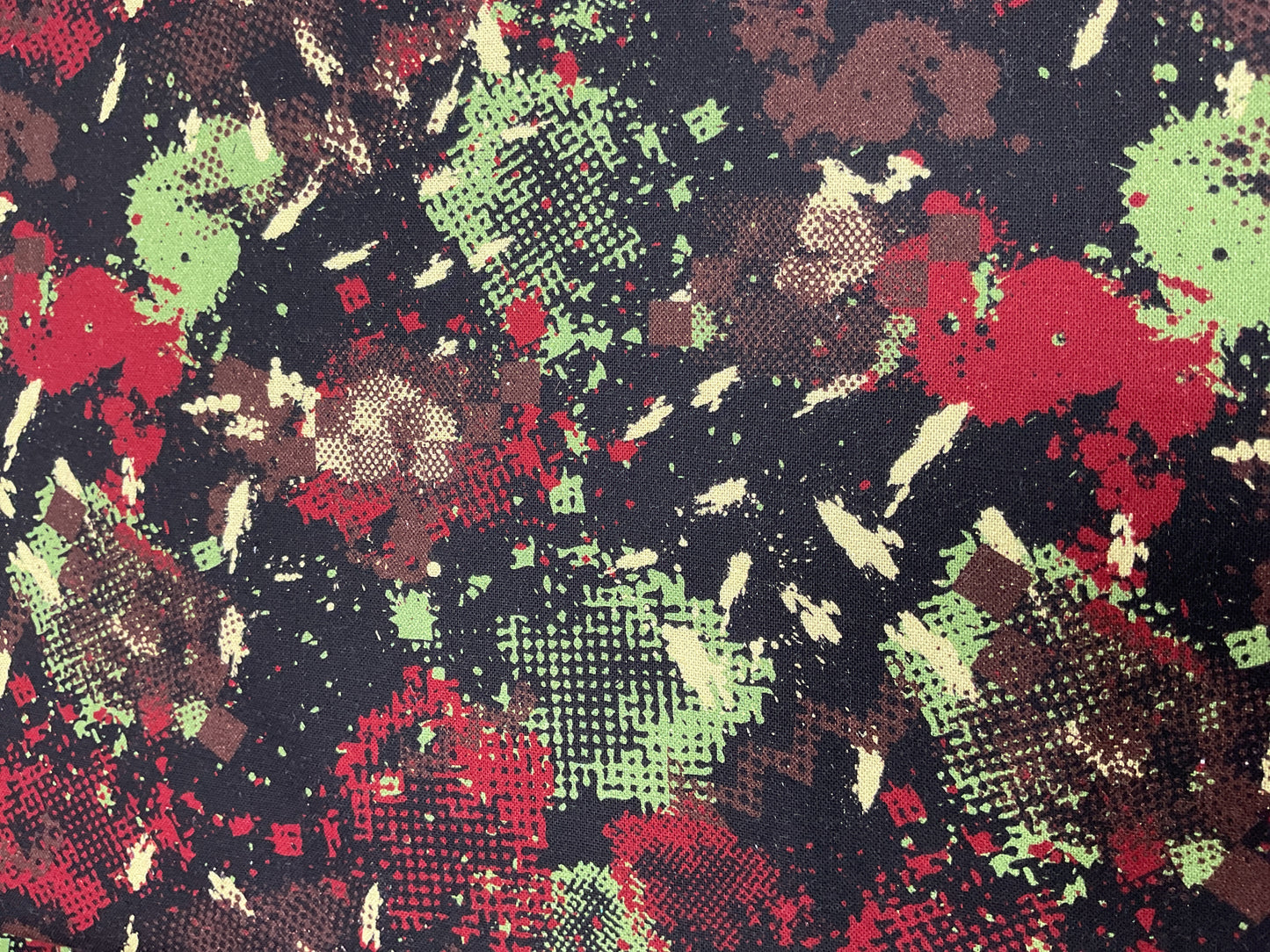 Red and Green Splatter - Mook Fabrics