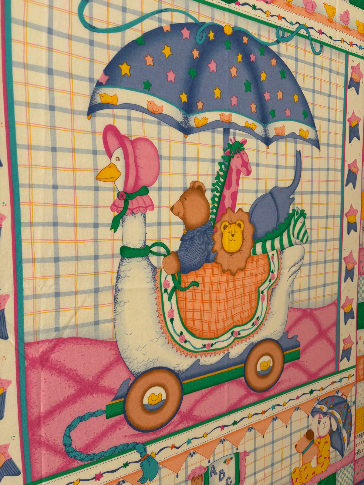 Restash #0122 - Panel - Vintage Nursery Animal Parade