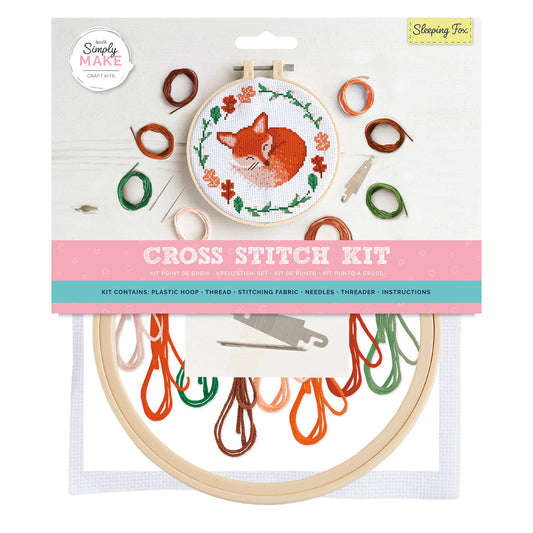 Simply Make Cross Stitch Kit - Sleeping Fox
