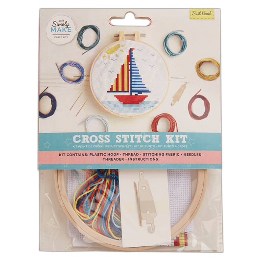 Simply Make Cross Stitch Kit - Sail Boat