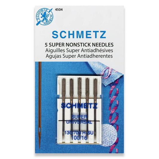 Schmetz Super Non-stick Sewing Needles 100/16