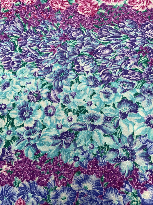 Purple and Teal Flowers