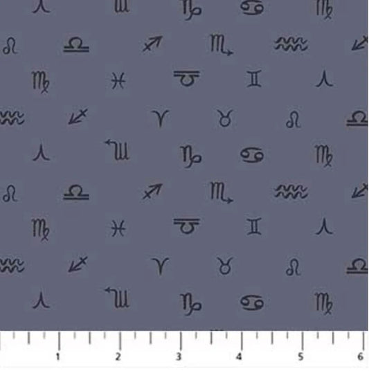 Celestial Symbols - Gray - Figo Fabrics
