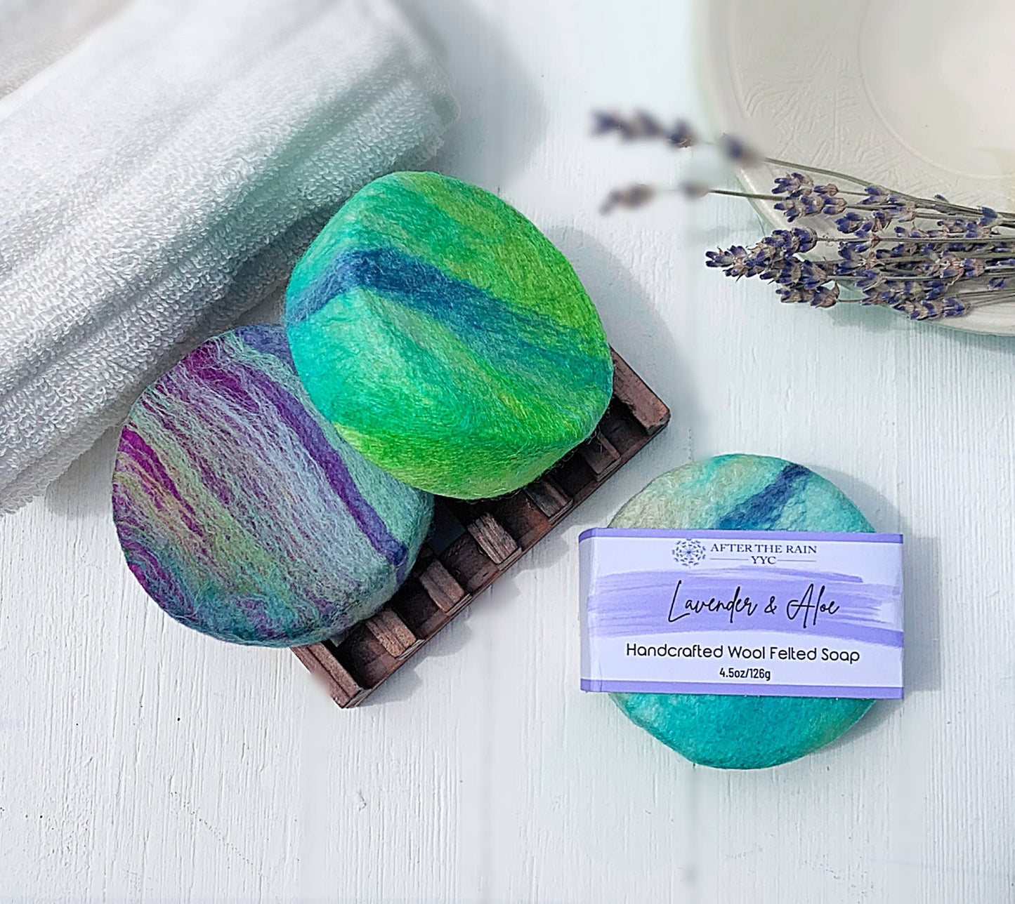 After the Rain YYC Felted Body Cleansing Soap