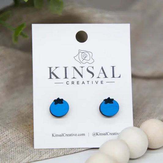 Kinsal Creative Earrings - Blueberries