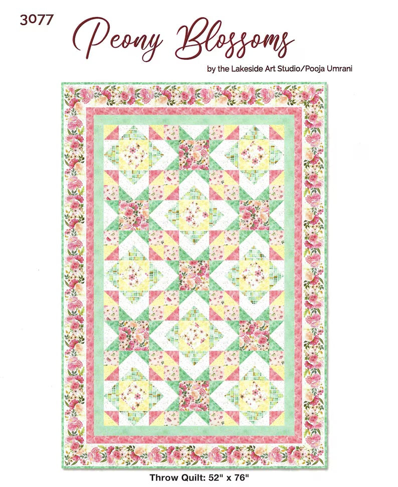 Peony Blossoms Kit - Yellow Border