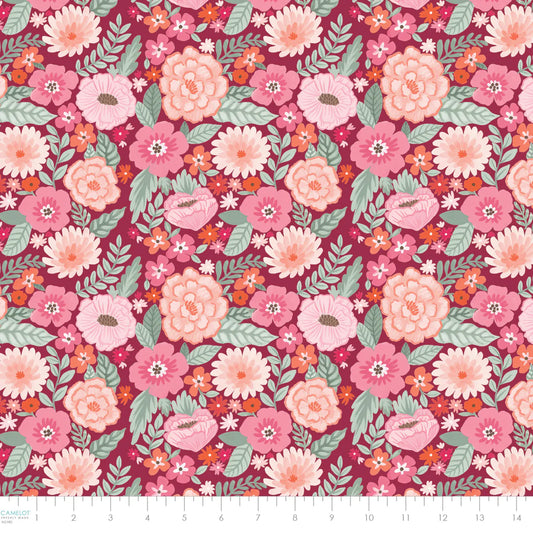 Blooming Hearts - Forever Blooms - Burgundy