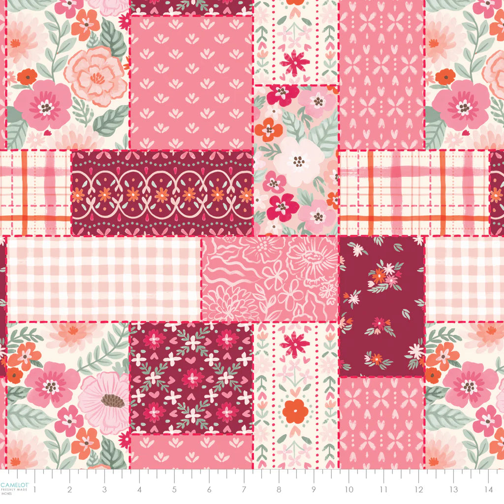 Blooming Hearts - Heartfelt Patchwork - Multi