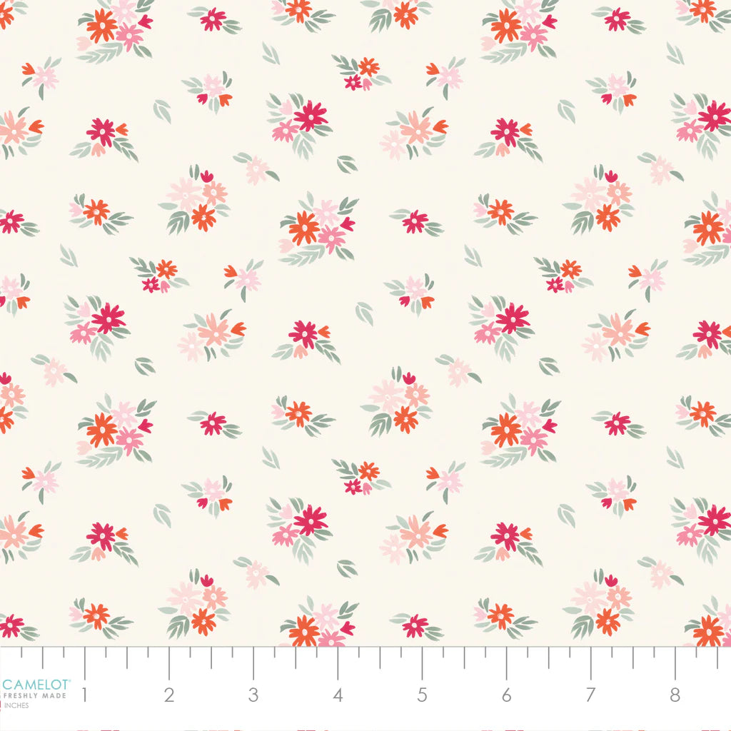 Blooming Hearts - Fluttering Florals - Cream