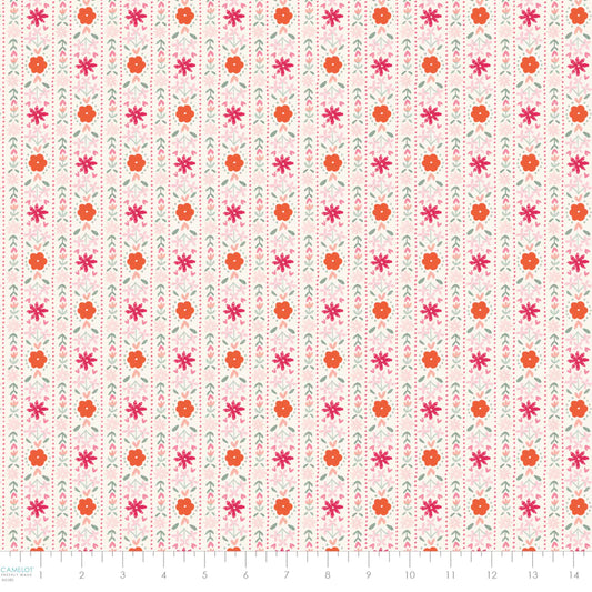 Blooming Hearts - Sweetheart Stripes - Cream